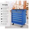 TECTAKE - Servante d'atelier 7 tiroirs bleu - vignette