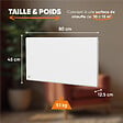 BESTHERM - Radiateur électrique fixe à inertie sèche - Double cœur de chauffe - BESTHERM - FREYA 1500W - horizontal blanc - NF - vignette