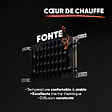 BESTHERM - Radiateur électrique fixe à inertie sèche fonte - BESTHERM - MOTU 1000W - horizontal blanc - NF - vignette