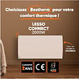 BESTHERM - Radiateur électrique fixe connecté WiFi à inertie sèche céramique - BESTHERM - LESSO CONNECT 2000W - horizontal blanc - vignette