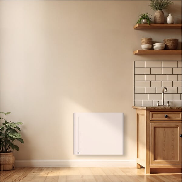 BESTHERM - Radiateur électrique fixe à inertie sèche céramique - BESTHERM - ALBA 1500W - horizontal blanc - large