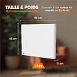 BESTHERM - Radiateur électrique fixe à inertie sèche céramique - BESTHERM - ALBA 1500W - horizontal blanc - vignette
