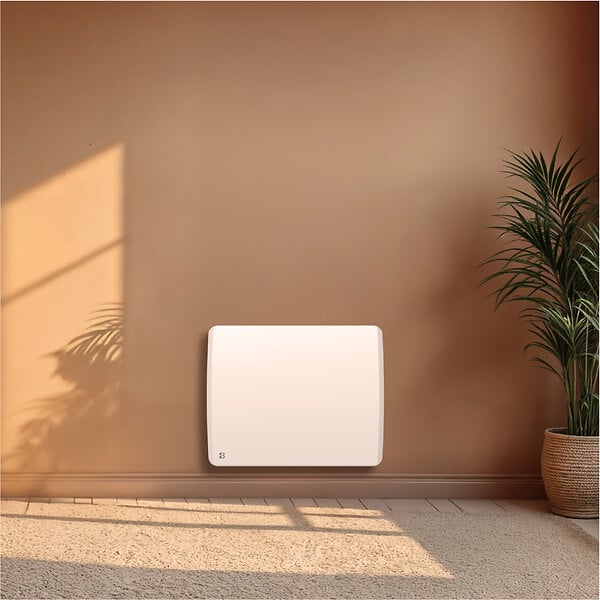 BESTHERM - Radiateur électrique fixe à inertie sèche céramique 1000W ARIA horizontal blanc - large