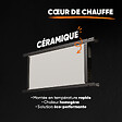 BESTHERM - Radiateur électrique fixe à inertie sèche céramique 1000W ARIA horizontal blanc - vignette