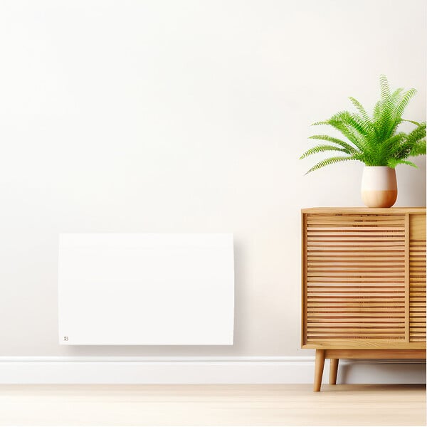 BESTHERM - Radiateur électrique fixe connecté WiFi à inertie sèche céramique - BESTHERM - ILLO CONNECT 1500W - horizontal blanc - large