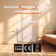 BESTHERM - Radiateur électrique fixe connecté WiFi à inertie sèche céramique - BESTHERM - ILLO CONNECT 1000W - horizontal blanc - vignette