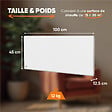 BESTHERM - Radiateur électrique fixe à inertie sèche - Double cœur de chauffe - BESTHERM - NEMESIS 2000W - horizontal blanc - NF - vignette