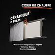BESTHERM - Radiateur électrique fixe à inertie sèche - Double cœur de chauffe - BESTHERM - FREYA 2000W - horizontal blanc - NF - vignette