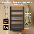 BESTHERM - Sèche-serviette électrique sans fluide avec soufflerie - BESTHERM - HESTIA 500 + 1000W - noir - vignette