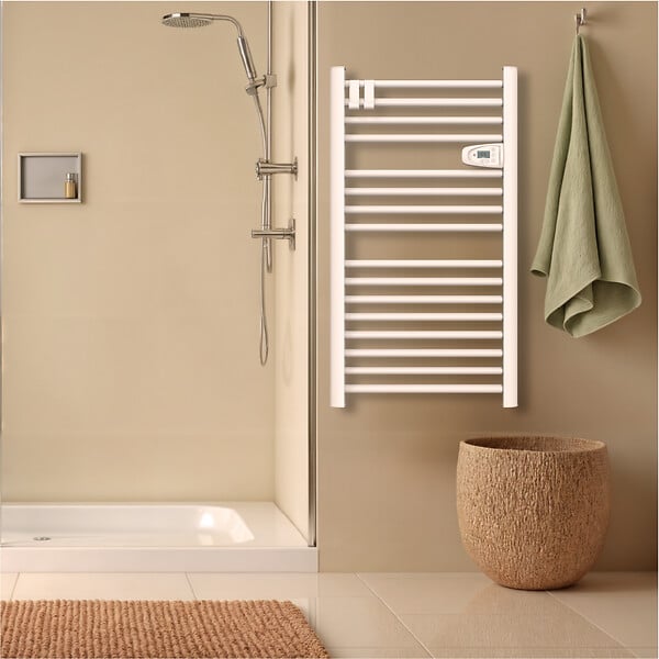 BESTHERM - Sèche-serviette électrique sans fluide - BESTHERM - HESTIA 500W - blanc - large