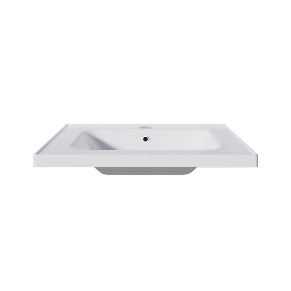 Ensemble Meuble de salle de bain + Miroir - Blanc - Largeur : 60cm - large