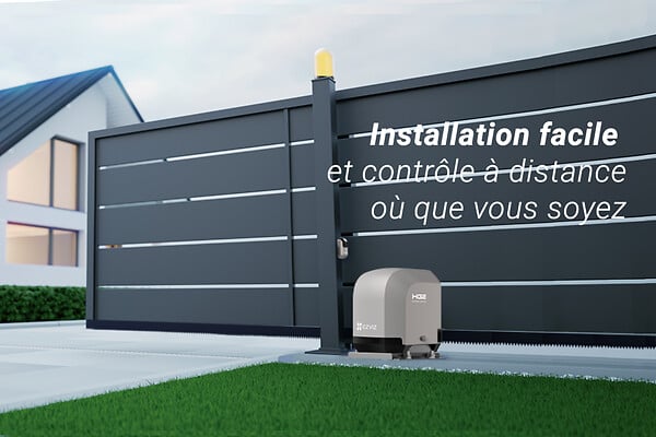 EZVIZ - Motorisation portail coulissant connectée - Aluminium 400kg - large