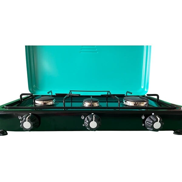 INTEC - Plaque de cuisson gaz portable 3 feux 4100W Brûleurs + Grille en Fonte amovibles Réchaud gaz Butane ou Propane GOLD III INTEC - large