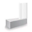 DURAVIT - Baignoire droite No.1 180 x 85 cm + Pare bain droit AURYS Raywall chromé version droite - vignette