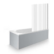 DURAVIT - Baignoire droite D-Neo 170 x75 cm + Pare bain droit AURYS Raywall chromé - vignette