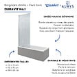 DURAVIT - Baignoire droite No.1 180 x 85 cm + Pare bain gauche AURYS Raywall chromé version gauche - vignette