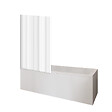 DURAVIT - Baignoire droite D-Code 160 x70 cm + Pare bain gauche AURYS Raywall chromé - vignette