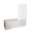 DURAVIT - Baignoire droite D-Code 170 x75 cm + Pare bain droit AURYS Raywall chromé version droite - vignette