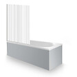 DURAVIT - Baignoire droite D-Neo 170 x70 cm + Pare bain gauche AURYS Raywall chromé - vignette