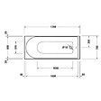 DURAVIT - Baignoire droite D-Neo 170 x70 cm + Pare bain gauche AURYS Raywall chromé - vignette