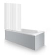 DURAVIT - Baignoire droite D-Neo 170 x75 cm + Pare bain gauche AURYS Raywall chromé - vignette