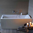 DURAVIT - Baignoire droite Strack 170 x75 cm + Pare bain gauche AURYS Raywall chromé - vignette