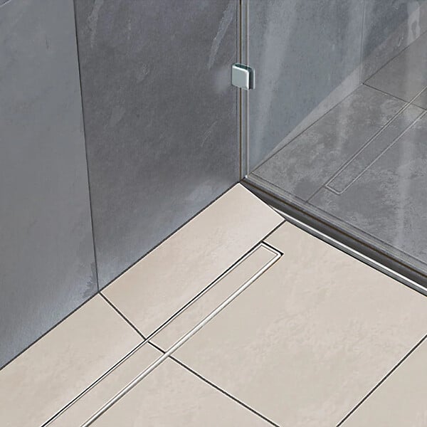 WEDI - Barrette de finition à  carreler pour évacuation linéaire 70 cm inox brossé Fundo - large