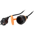 ZENITECH - Rallonge étanche 2P H05VV-F 2x1,5mm² 10m avec clip de fixation - orange - Zenitech - vignette