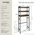 TECTAKE - Étagère de salle de bain Seattle Bois foncé industriel, rustique - vignette