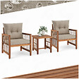 TECTAKE - Ensemble lounge EIVISSA au design en corde marron naturel - vignette