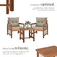 TECTAKE - Ensemble lounge EIVISSA au design en corde marron naturel - vignette