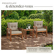 TECTAKE - Ensemble lounge EIVISSA au design en corde marron naturel - vignette