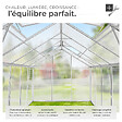 TECTAKE - Serre en aluminium, résistant aux UV, 185x375x195cm blanc transparent - vignette