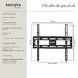 TECTAKE - Support mural TV 26"- 75" fixe noir - vignette