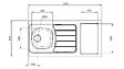 MODERNA - Evier kitchenette ISEO 1 cuve inox L1200mm - MODERNA - CPBD120A30 - vignette