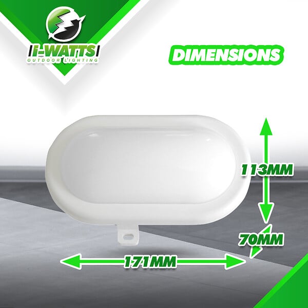 I-WATTS OUTDOOR LIGHTING - Lot de 6 hublots led 6W - 480 lumens - IP65 - large