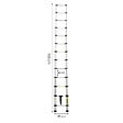 SECURY-T - Echelle télescopique aluminium 13 marches H 5,2M avec crochets démontables et barre stabilisatrice - vignette