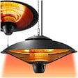 TECTAKE - Radiateur infrarouge Solaris Orbit 2500 W, boîtier en aluminium noir - vignette