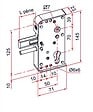 TIRARD - Serrure de portail en applique série GA 71X145 gauche - TIRARD - WA592303 - vignette