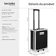 TECTAKE - 1200 Pièces coffre à outils en aluminium noir valise roulettes 4 niveaux fermetures à pression serrures - vignette