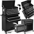 TECTAKE - Servante d'atelier 10 compartiments noir - vignette