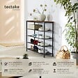 TECTAKE - Étagère à chaussures SHEFFIELD 100x30,5x93cm Bois foncé industriel, rustique - vignette