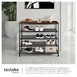 TECTAKE - Étagère à chaussures SHEFFIELD 100x30,5x93cm Bois foncé industriel, rustique - vignette
