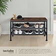 TECTAKE - Étagère à chaussures DERRY 75,5x30,5x45,5cm Bois foncé industriel, rustique - vignette