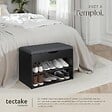 TECTAKE - Banc à chaussures JASMINA avec coussin d'assise 60x30x43,5cm noir - vignette