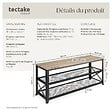 TECTAKE - Étagère à chaussures BLACKPOOL  101x30,5x45,5cm Bois clair industriel, Chêne Sonoma - vignette