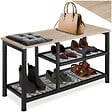 TECTAKE - Étagère à chaussures TAUNTON 80x30x45,5cm Bois clair industriel, Chêne Sonoma - vignette
