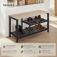 TECTAKE - Étagère à chaussures TAUNTON 80x30x45,5cm Bois clair industriel, Chêne Sonoma - vignette