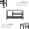 TECTAKE - Étagère à chaussures TAUNTON 80x30x45,5cm Bois clair industriel, Chêne Sonoma - vignette