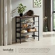 TECTAKE - Étagère à chaussures BOURNEMOUTH 75,5x30,5x85,5cm Bois foncé industriel, rustique - vignette